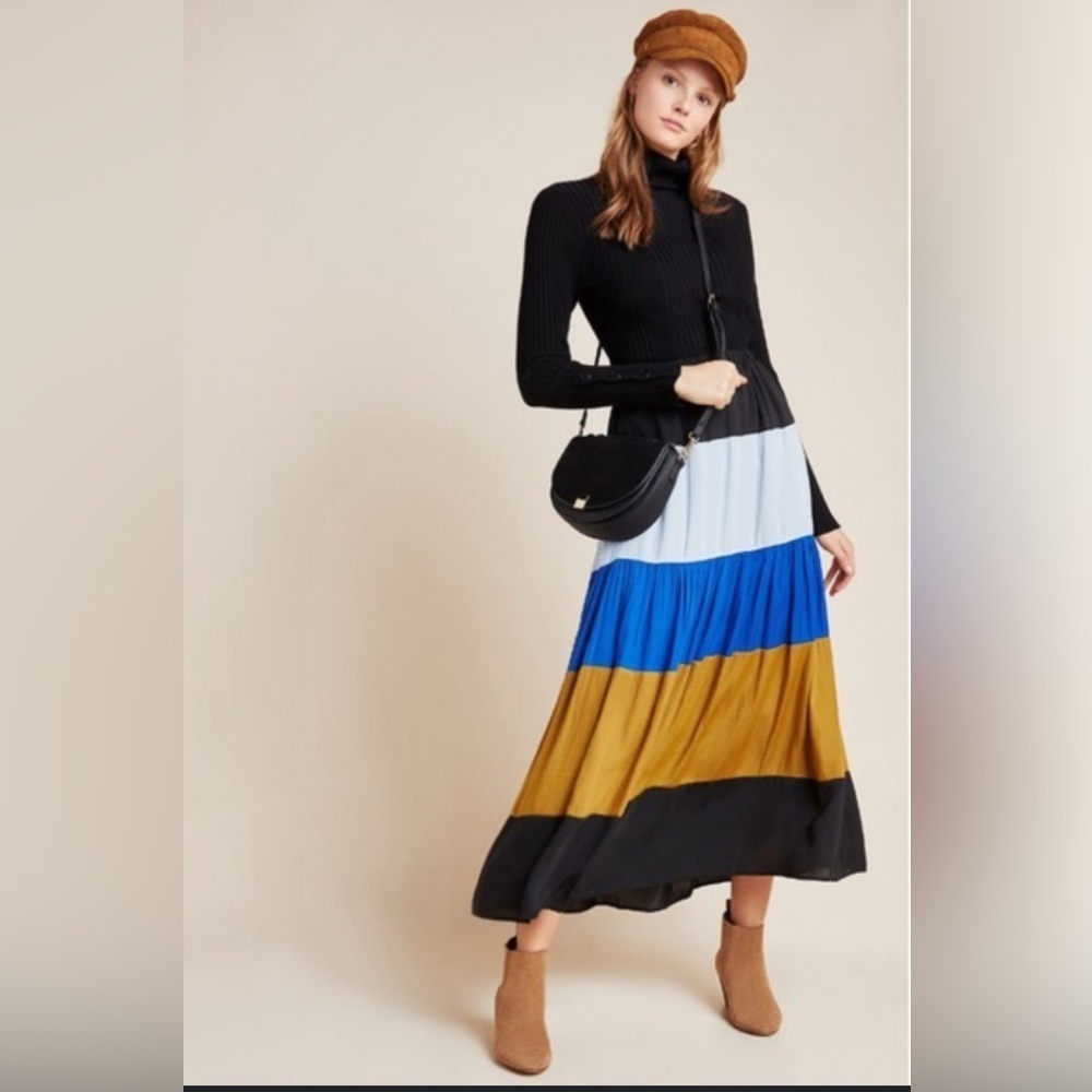 Anthropologie Dolan Left Coast Collection Freja Tiered Maxi Skirt XS